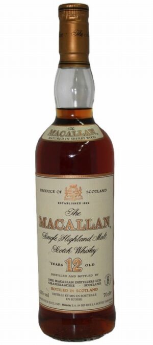 The Macallan 12 Years Old 43% ABV sherry Wood 70cl